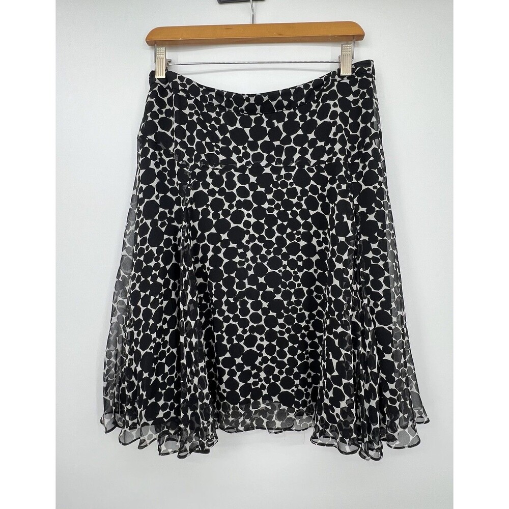 Alfani Silk Y2K Skirt Sz 10 Petite Knee Length Dark Fairy Flowy lined Whimsygoth